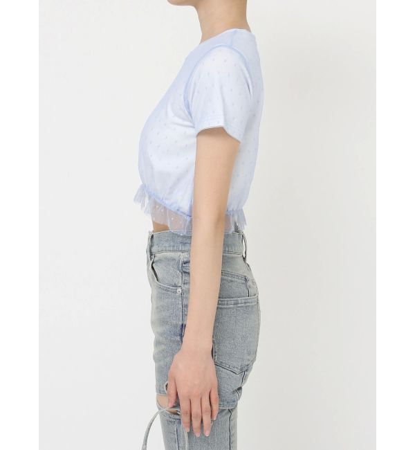 RESEXXY「ドットチュールレイヤードTシャツ」|Tシャツ・カットソー|