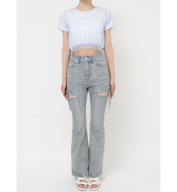 RESEXXY「ドットチュールレイヤードTシャツ」|Tシャツ・カットソー|