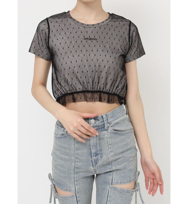 RESEXXY「ドットチュールレイヤードTシャツ」|Tシャツ・カットソー|