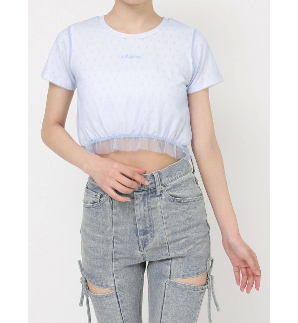 RESEXXY「ドットチュールレイヤードTシャツ」|Tシャツ・カットソー|