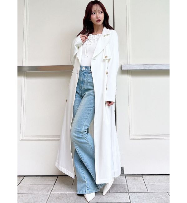 RESEXXY「サイドプリーツトレンチコート」|トレンチコート|