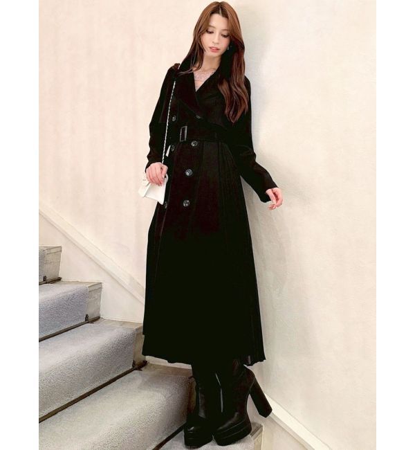 RESEXXY「サイドプリーツトレンチコート」|トレンチコート|