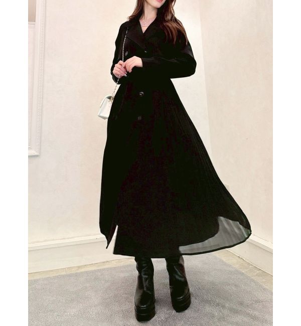 RESEXXY「サイドプリーツトレンチコート」|トレンチコート|