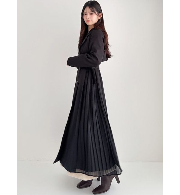 RESEXXY「サイドプリーツトレンチコート」|トレンチコート|