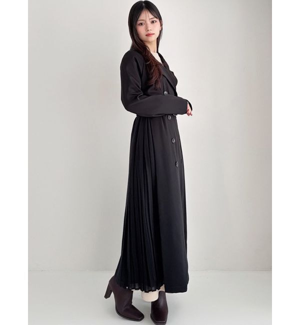 RESEXXY「サイドプリーツトレンチコート」|トレンチコート|