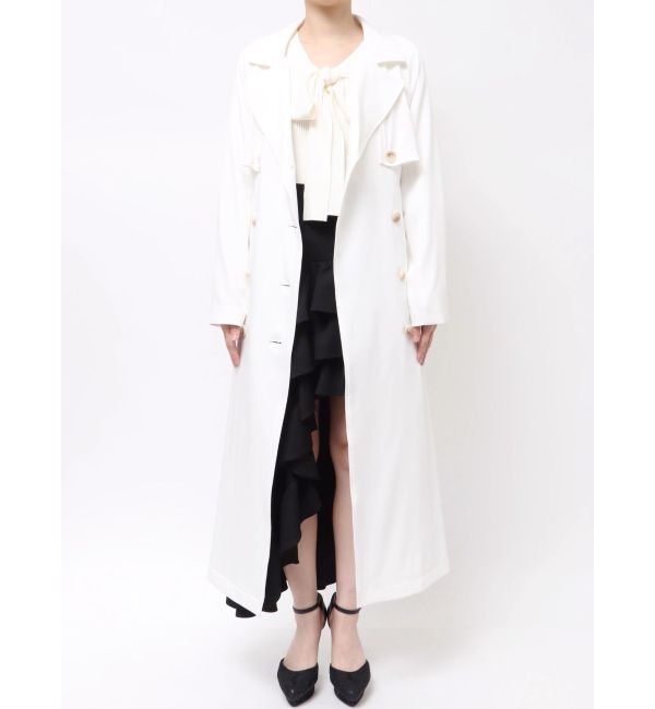 RESEXXY「サイドプリーツトレンチコート」|トレンチコート|