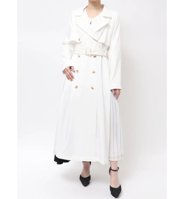 RESEXXY「サイドプリーツトレンチコート」|トレンチコート|