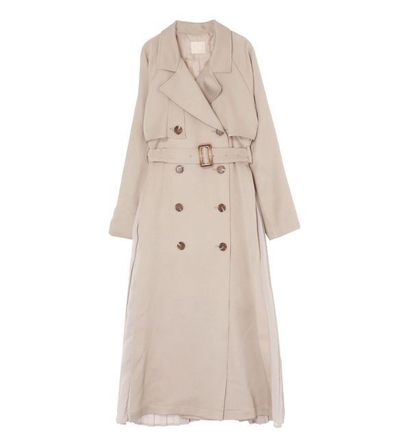 RESEXXY「サイドプリーツトレンチコート」|トレンチコート|