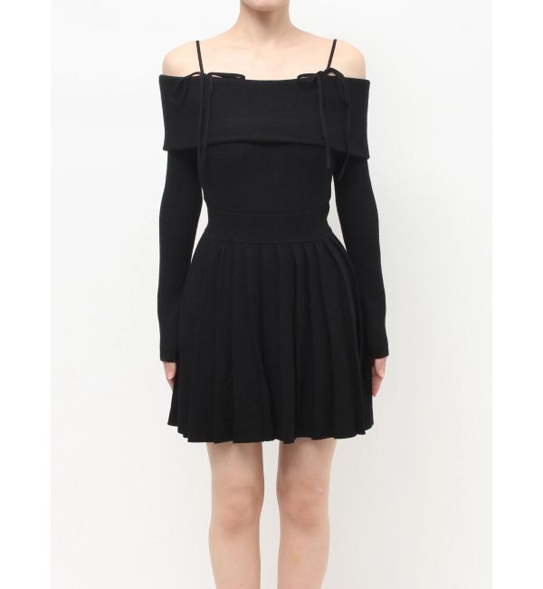 RESEXXY「オフショルプリーツニットミニワンピース」|ワンピース|