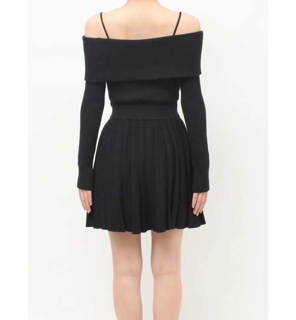 RESEXXY「オフショルプリーツニットミニワンピース」|ワンピース|