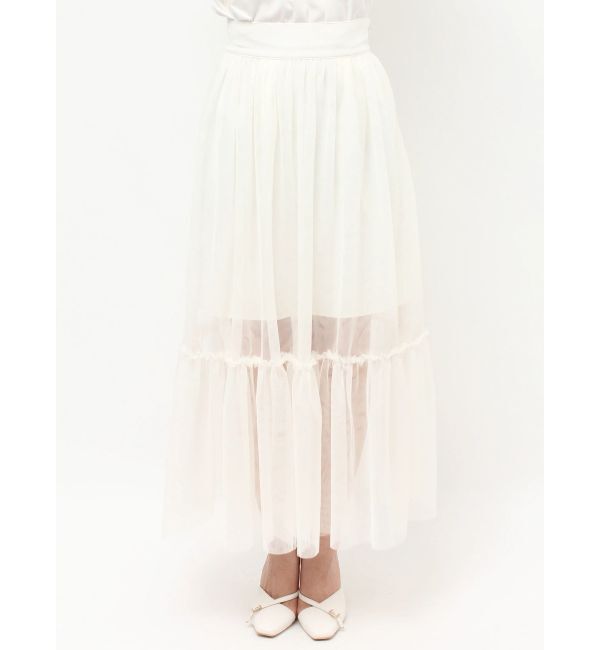RESEXXY「レイヤードチュールロングスカート」|スカート|
