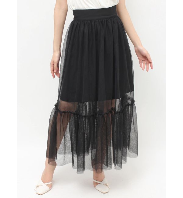 RESEXXY「レイヤードチュールロングスカート」|スカート|