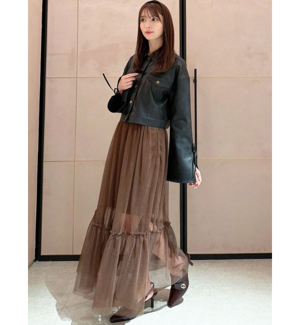 RESEXXY「レイヤードチュールロングスカート」|スカート|