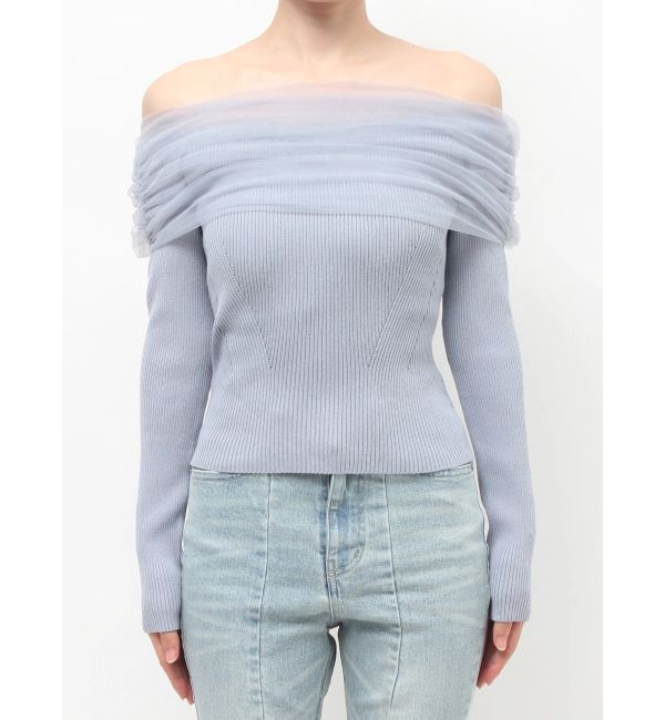RESEXXY「バックリボンオフショルニットトップス」|ニット・セーター|