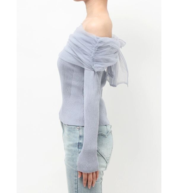 RESEXXY「バックリボンオフショルニットトップス」|ニット・セーター|