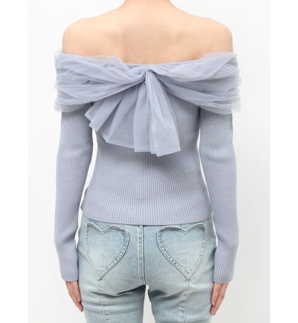 RESEXXY「バックリボンオフショルニットトップス」|ニット・セーター|