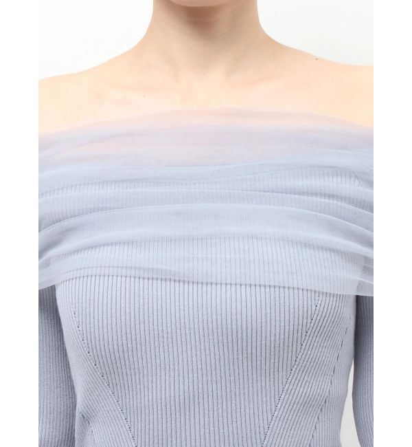 RESEXXY「バックリボンオフショルニットトップス」|ニット・セーター|