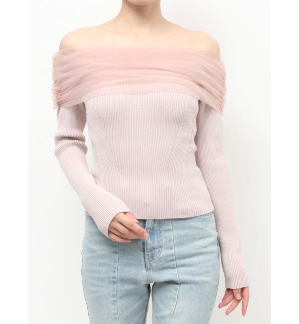 RESEXXY「バックリボンオフショルニットトップス」|ニット・セーター|