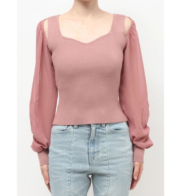 RESEXXY「シアースリーブニットプルオーバー」|ニット・セーター|