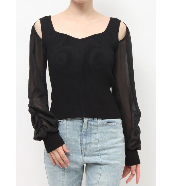 RESEXXY「シアースリーブニットプルオーバー」|ニット・セーター|