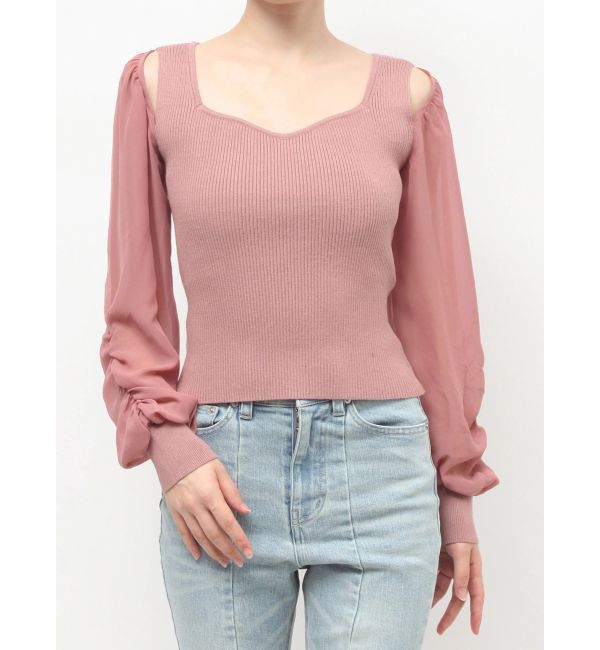 RESEXXY「シアースリーブニットプルオーバー」|ニット・セーター|