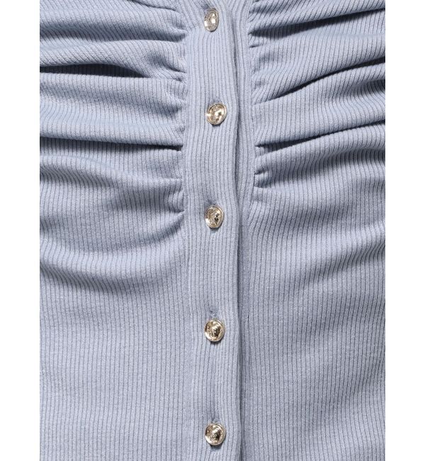 RESEXXY「フロントギャザーリブトップス」|Tシャツ・カットソー|