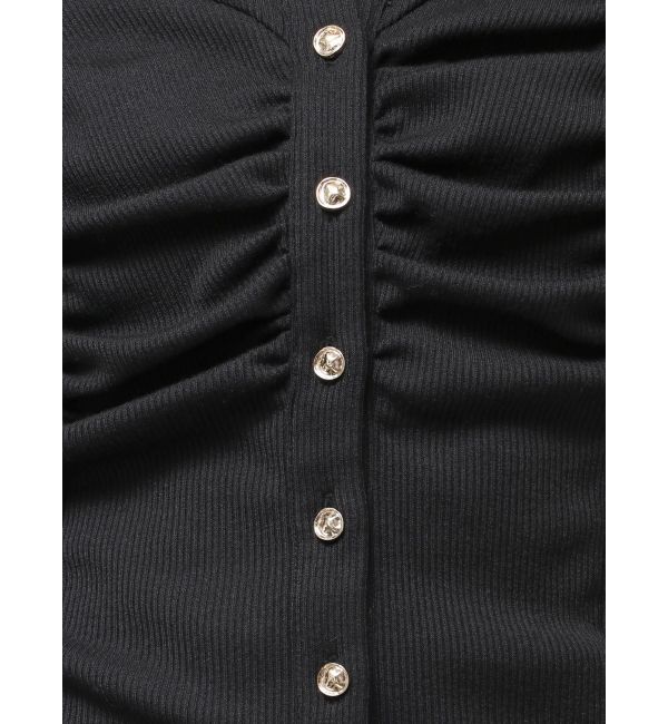 RESEXXY「フロントギャザーリブトップス」|Tシャツ・カットソー|