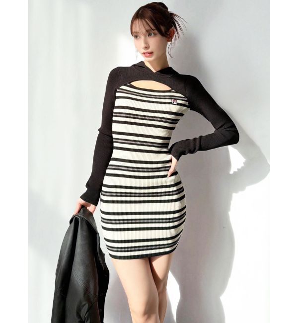 RESEXXY「【FILA】フーディミニニットワンピース」|ワンピース|