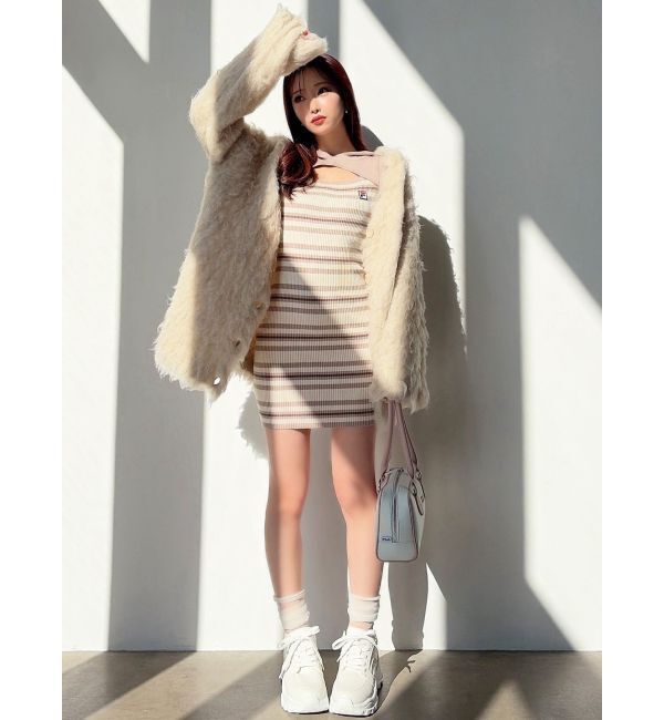 RESEXXY「【FILA】フーディミニニットワンピース」|ワンピース|