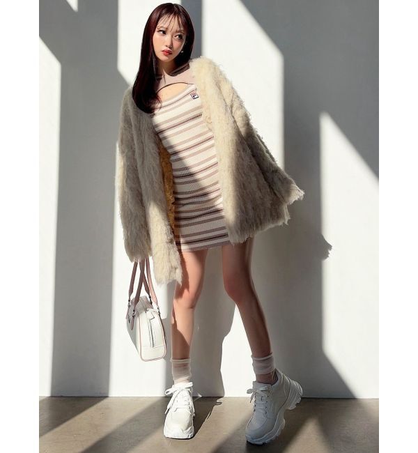 RESEXXY「【FILA】フーディミニニットワンピース」|ワンピース|