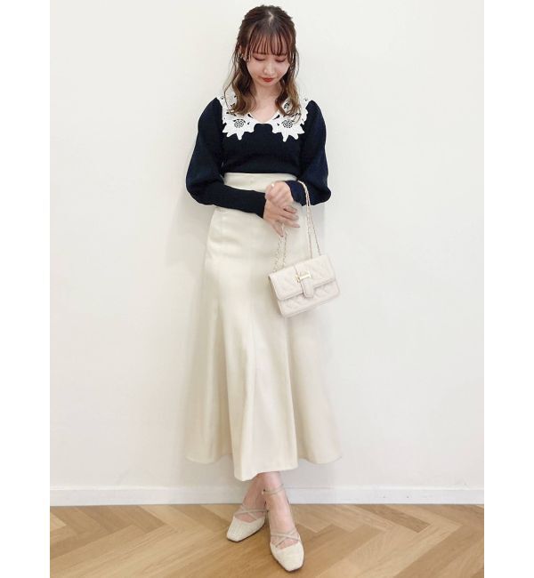 dazzlin「【吉田朱里コラボ】グロッシーセミフレアスカート」|スカート|