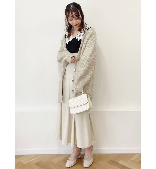 dazzlin「【吉田朱里コラボ】グロッシーセミフレアスカート」|スカート|