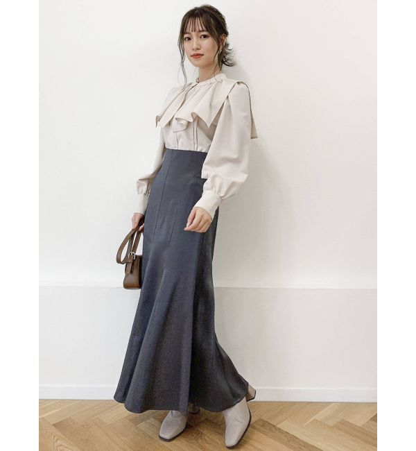 dazzlin「【吉田朱里コラボ】グロッシーセミフレアスカート」|スカート|