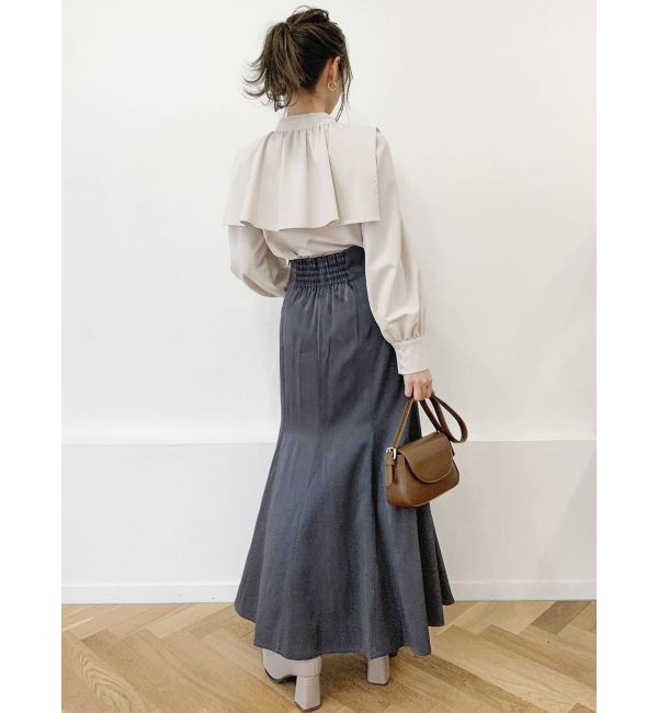 dazzlin「【吉田朱里コラボ】グロッシーセミフレアスカート」|スカート|