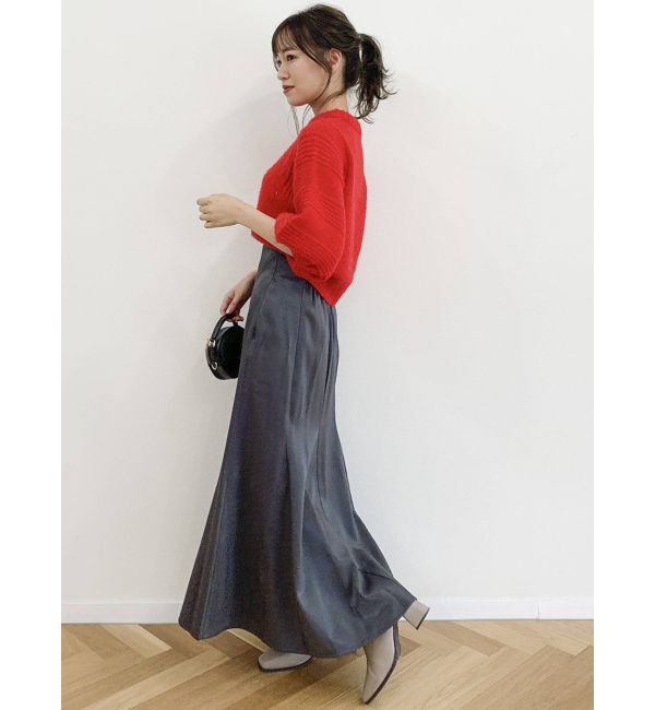 dazzlin「【吉田朱里コラボ】グロッシーセミフレアスカート」|スカート|