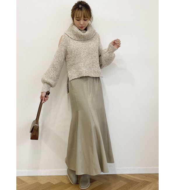 dazzlin「【吉田朱里コラボ】グロッシーセミフレアスカート」|スカート|