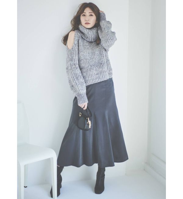 dazzlin「【吉田朱里コラボ】グロッシーセミフレアスカート」|スカート|