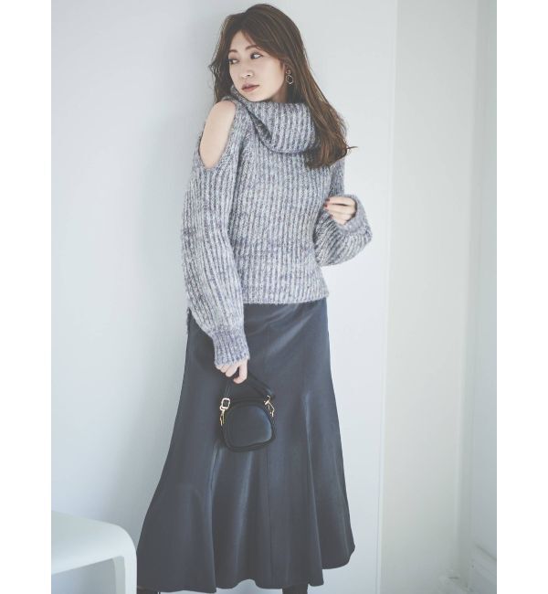 dazzlin「【吉田朱里コラボ】グロッシーセミフレアスカート」|スカート|