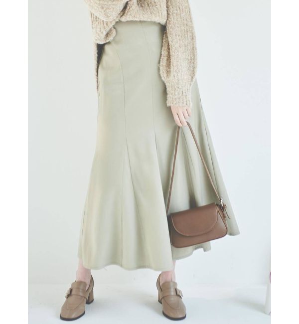 dazzlin「【吉田朱里コラボ】グロッシーセミフレアスカート」|スカート|グリーン