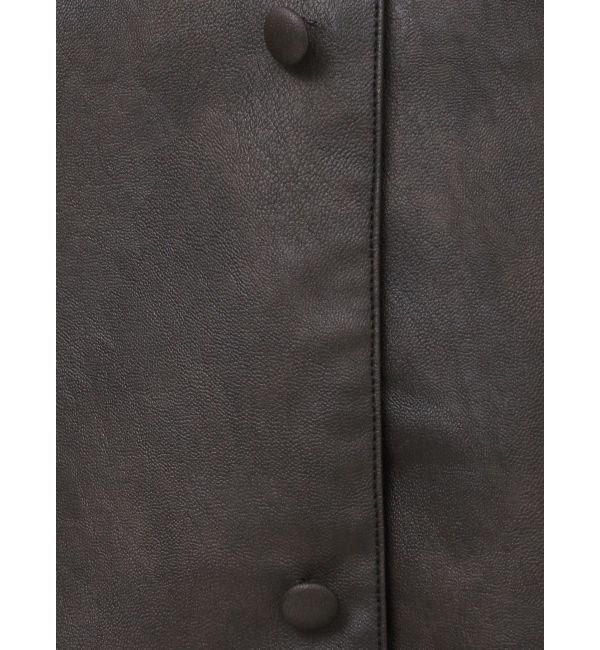 dazzlin「【SETUP】カフスリボンフェイクレザージャケット※セットアップ対応」|ブルゾン・スタジャン|