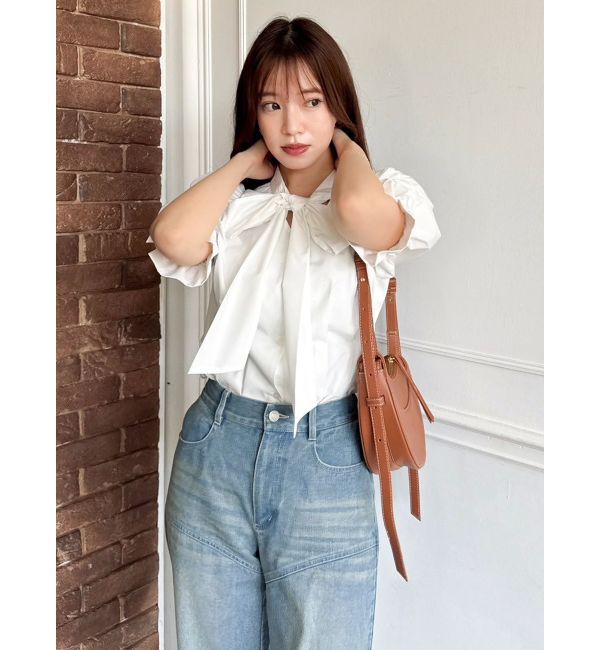 dazzlin「リボンネームデニムパンツ」|デニム|