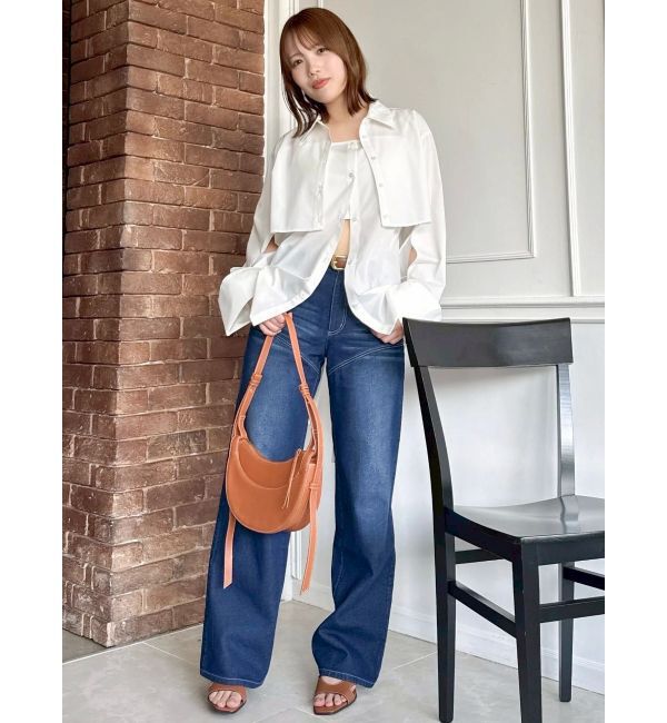 dazzlin「リボンネームデニムパンツ」|デニム|