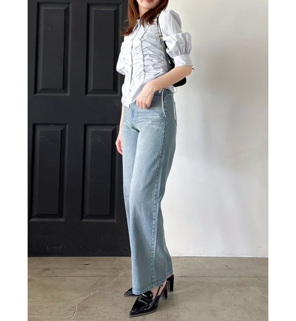 dazzlin「リボンネームデニムパンツ」|デニム|