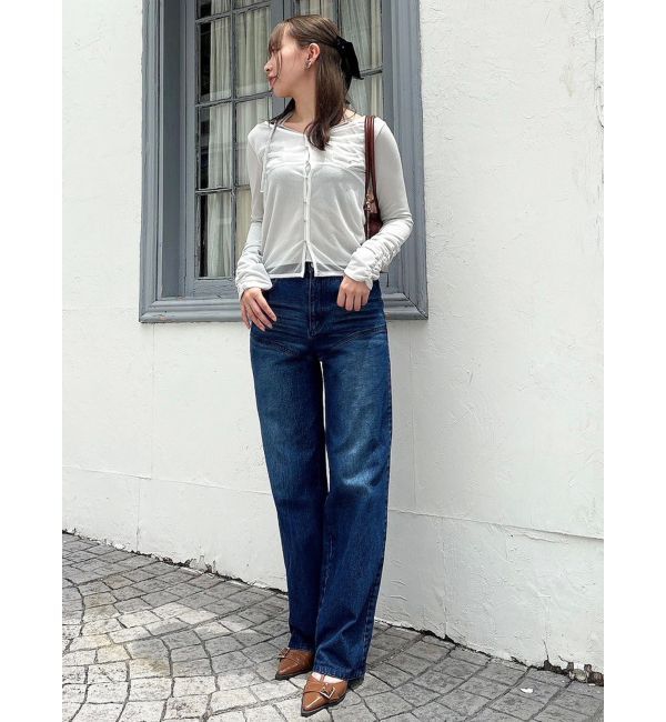 dazzlin「リボンネームデニムパンツ」|デニム|