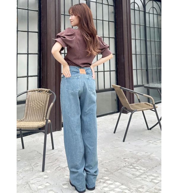 dazzlin「リボンネームデニムパンツ」|デニム|