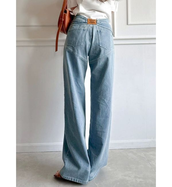 dazzlin「リボンネームデニムパンツ」|デニム|