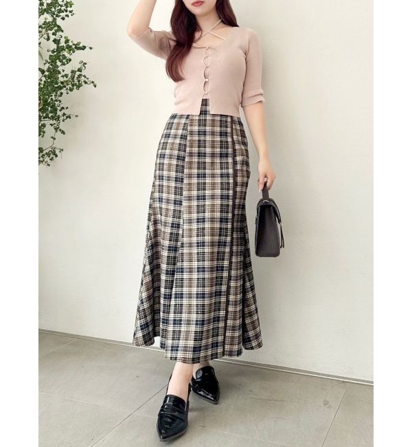 dazzlin「ハーフスリーブレイヤードカーデトップス」|ニット・セーター|