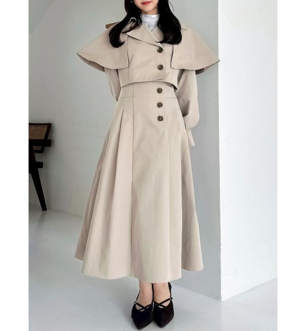 dazzlin「ケープショートトレンチジャケット」|トレンチコート|
