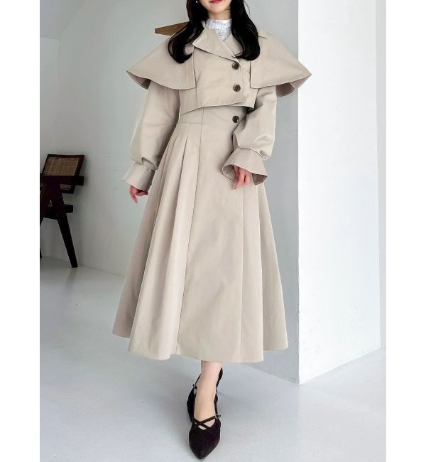 dazzlin「ケープショートトレンチジャケット」|トレンチコート|