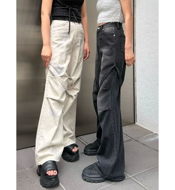 EMODA「カーゴベルトルーズジーンズ」|デニム|
